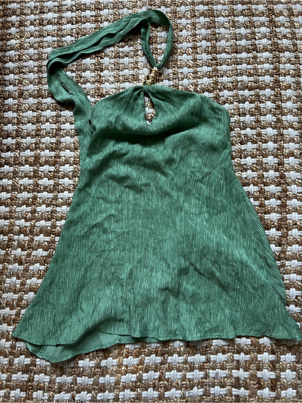 Hello Molly Sage Green Halter Camisole with Keyhole